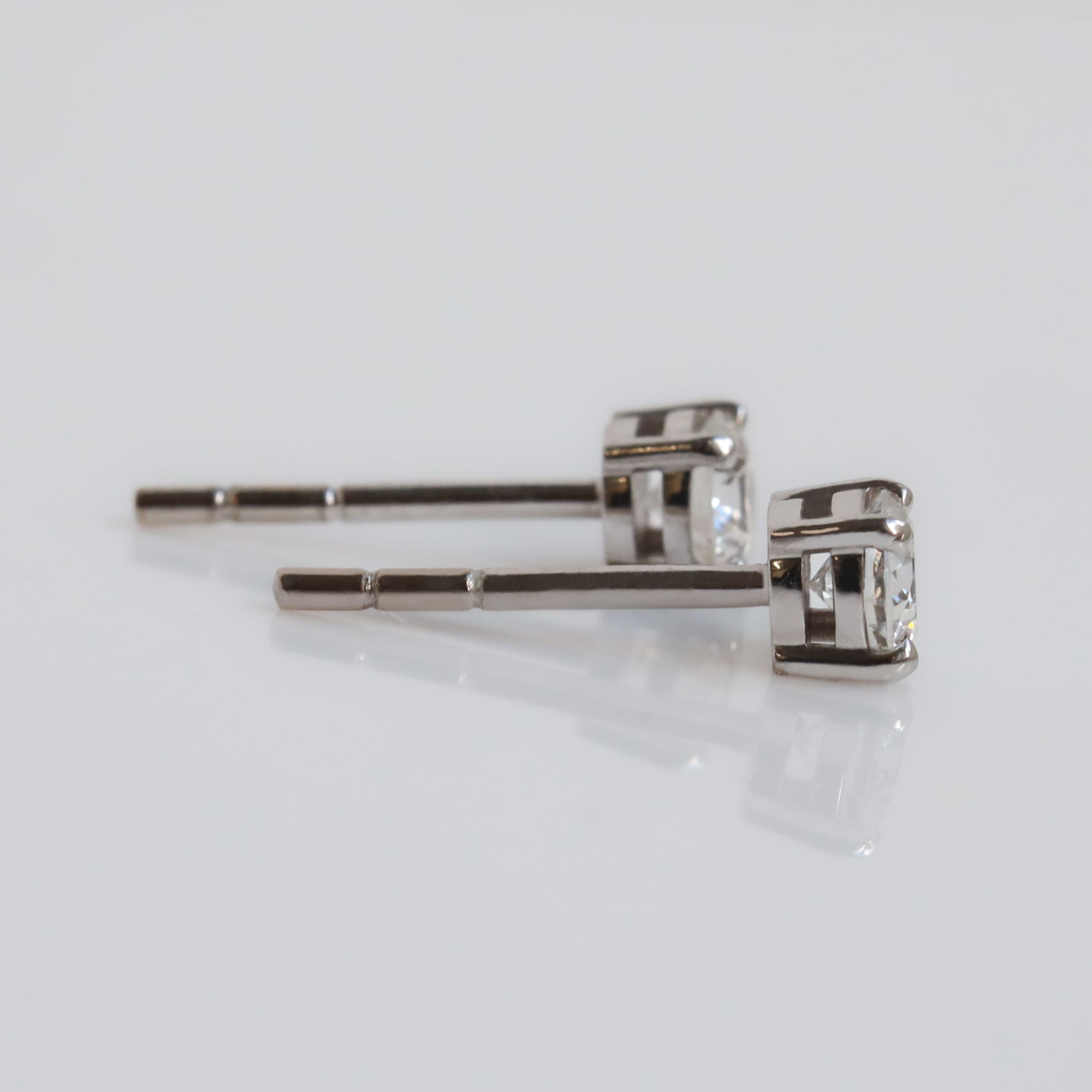 2 TCW Ivy Diamond Stud Earrings White Gold