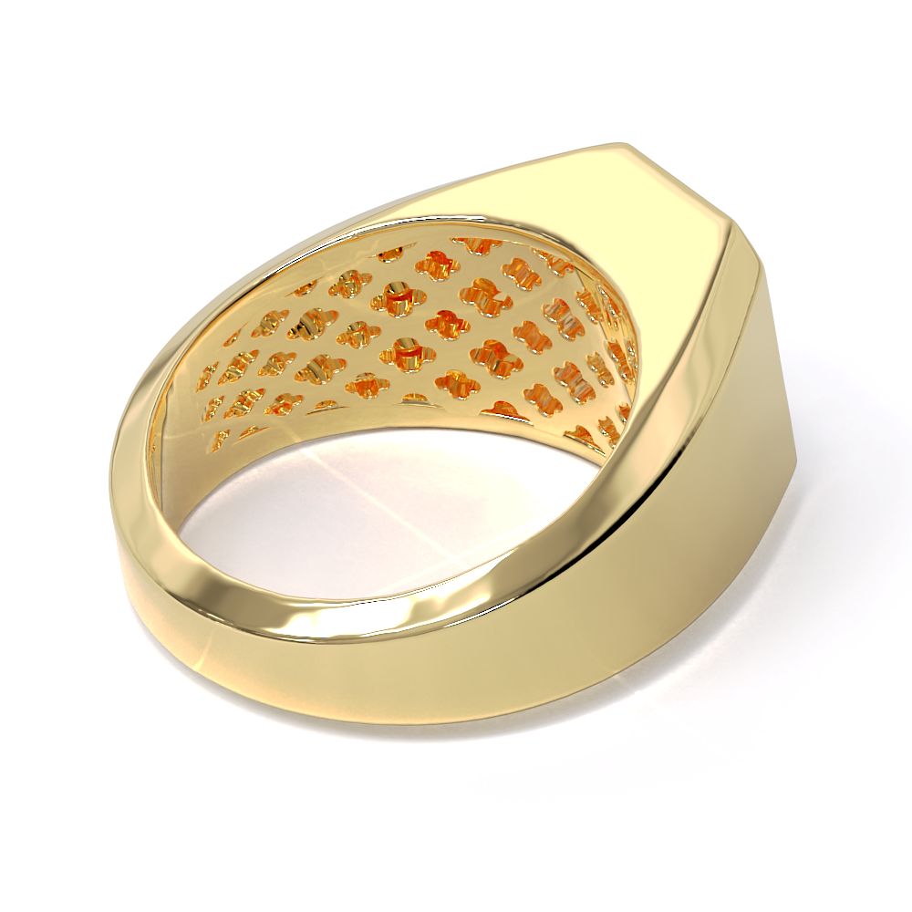 veiw of inside diamond signet ring setting