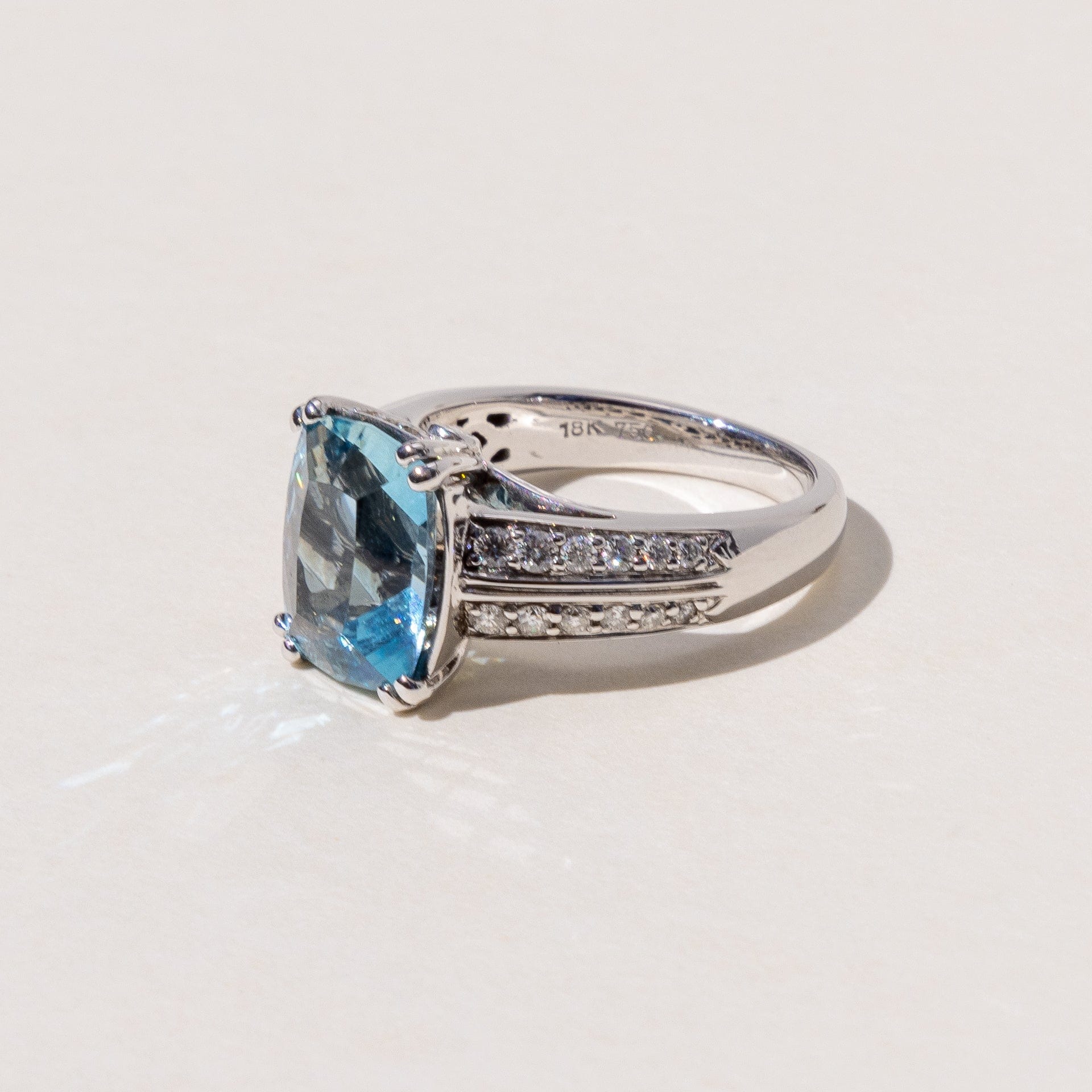 handmade Aquamarine Gemstone Ring Ready to Wear & Bespoke Fine Jewellery