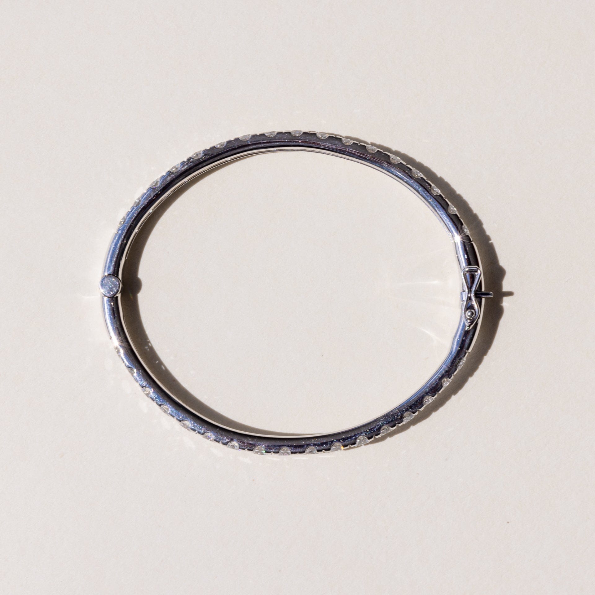 Made to order Diamond and White Gold bangle