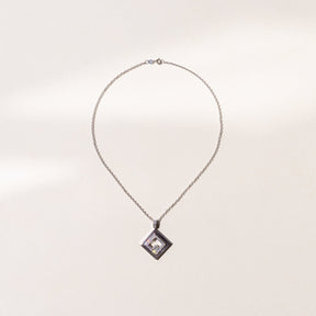 Bespoke 18ct White Gold and Diamond pendant necklace made by our Master Jeweller