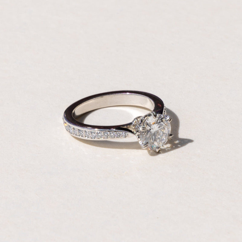 Platinum Brilliant Diamond Solitaire handcrafted in Auckland NZ by our Master Jeweller