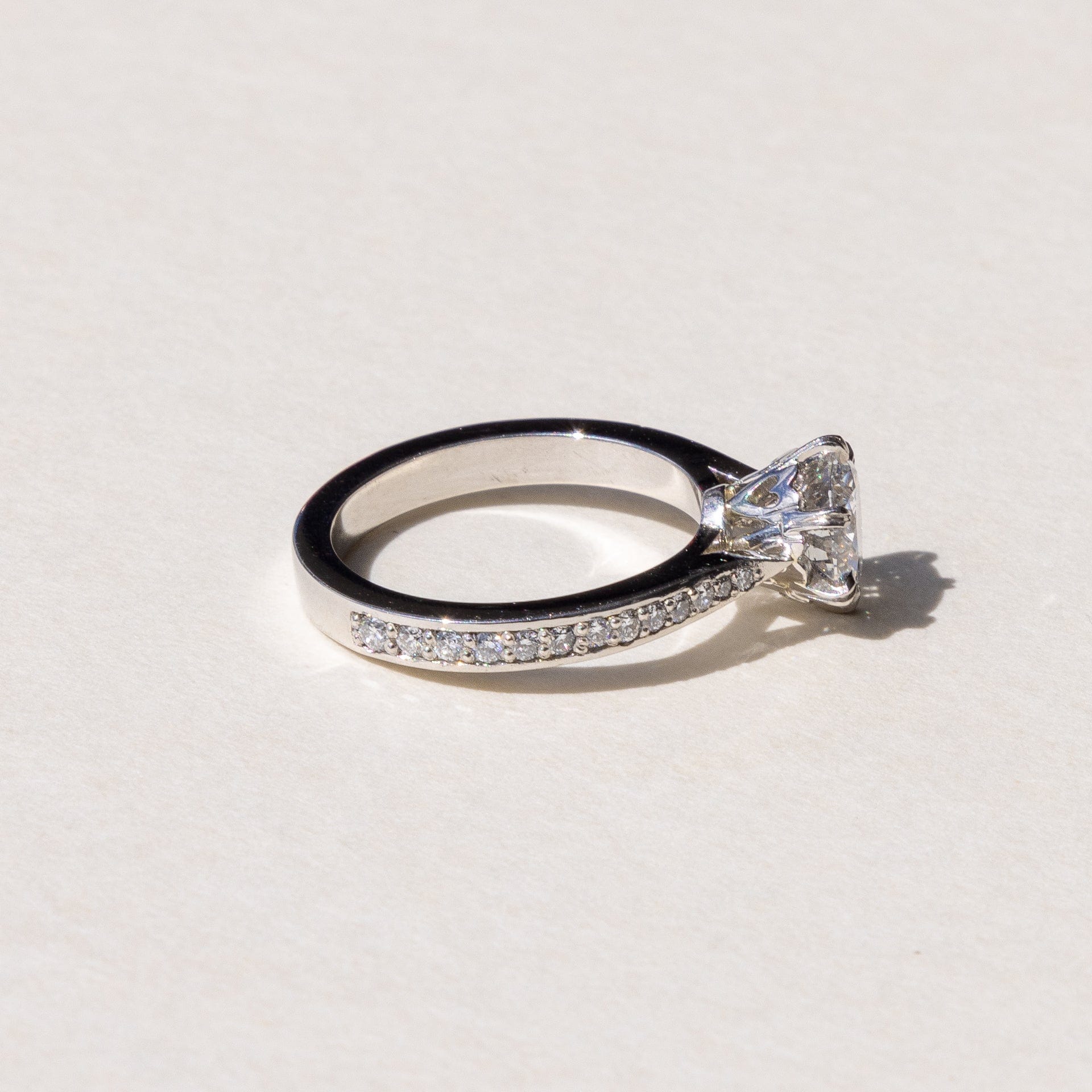 Platinum Brilliant Diamond Solitaire handcrafted in Auckland NZ by our Master Jeweller