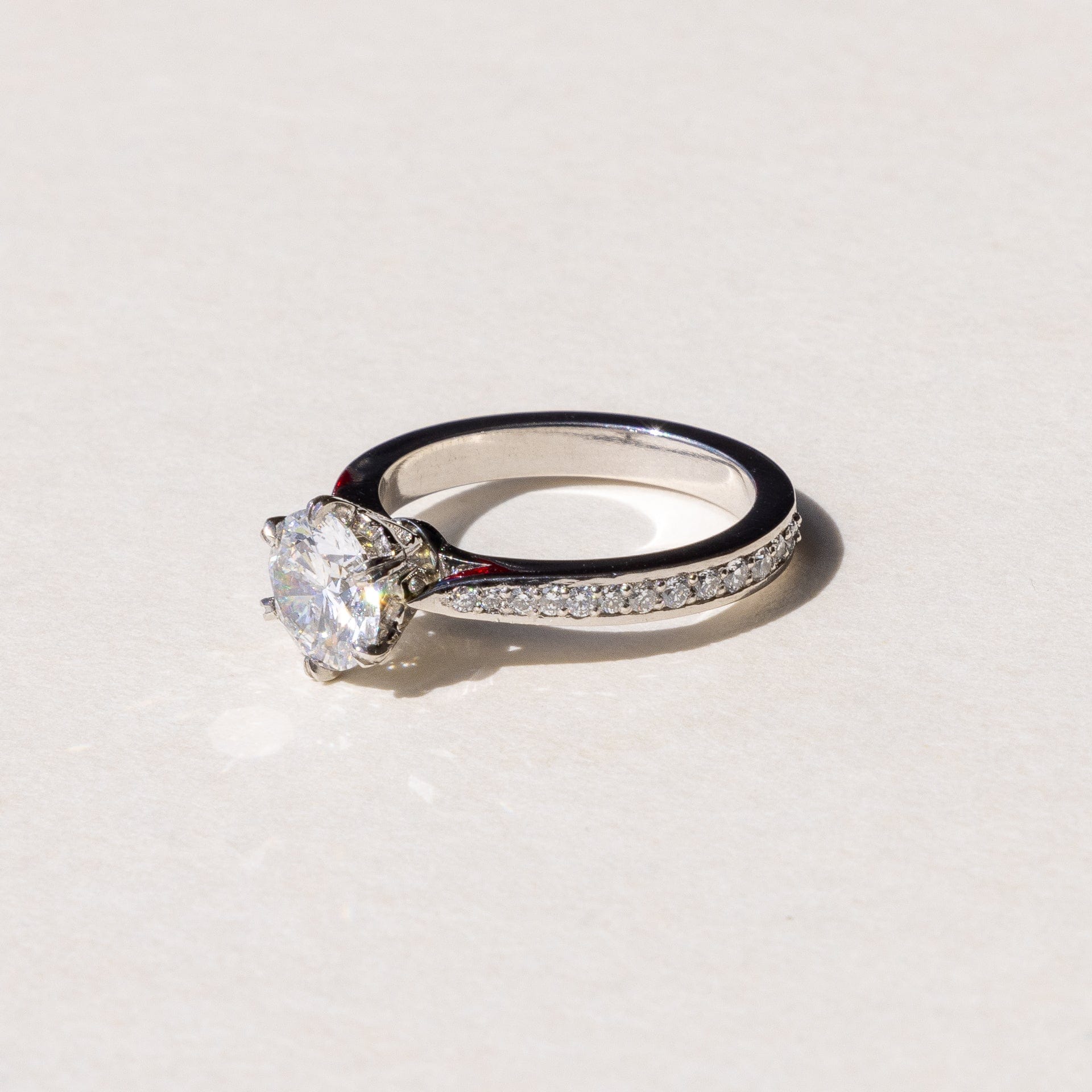 Platinum Brilliant Diamond Solitaire handcrafted in Auckland NZ by our Master Jeweller