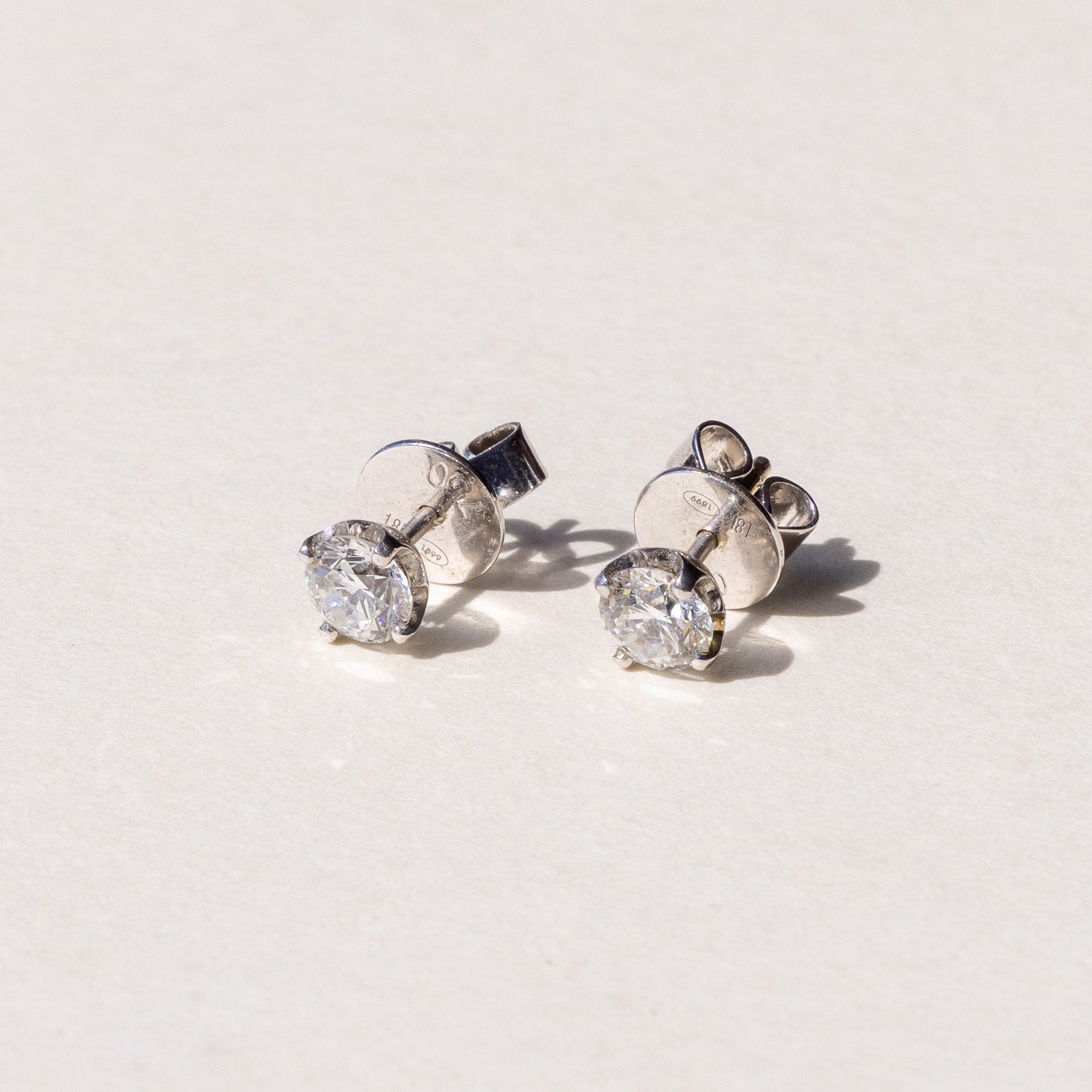 Handcrafted Diamond Stud Earrings