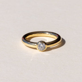 Diamond solitaire in 9ct Yellow gold by local Master Jewellers in Auckland New Zealand