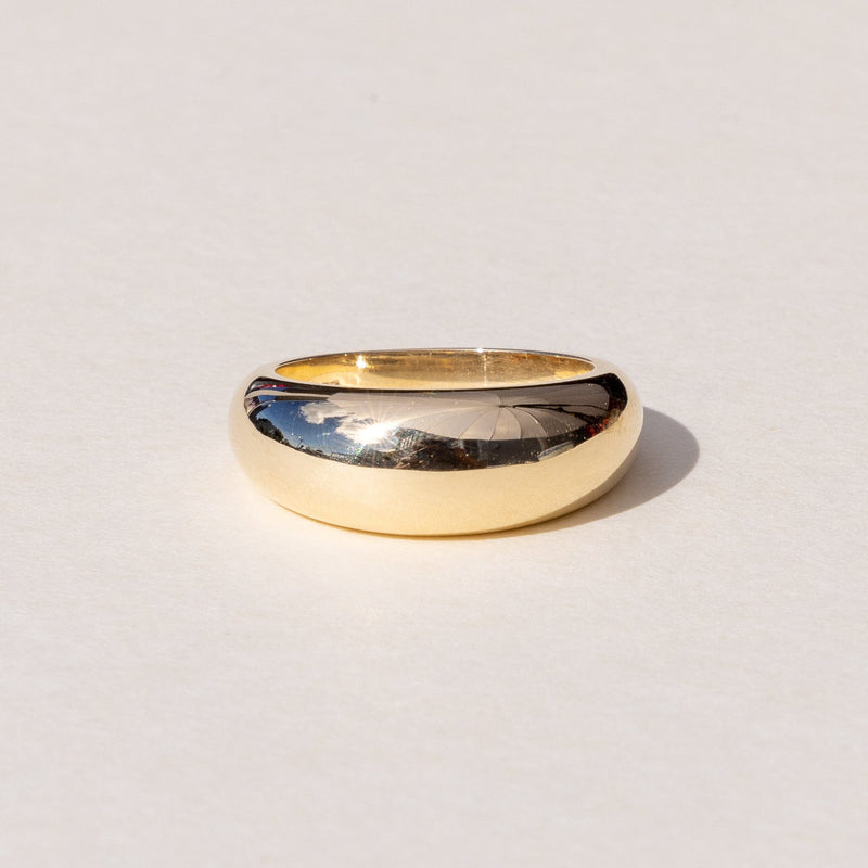 18ct Yellow Gold dome ring handcrafted