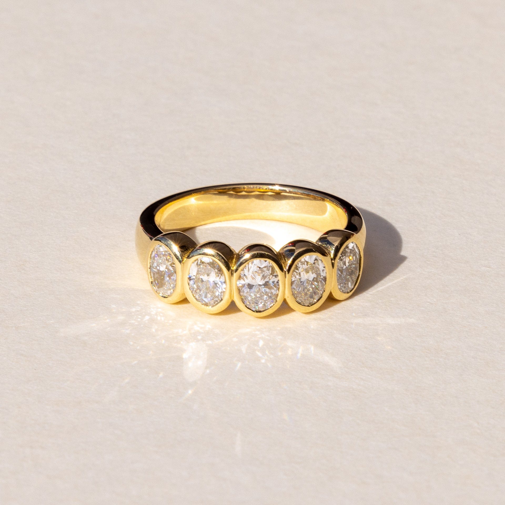 shiny half Diamond Eternity Band handcrafted in our on-site workshop in Auckland NZ