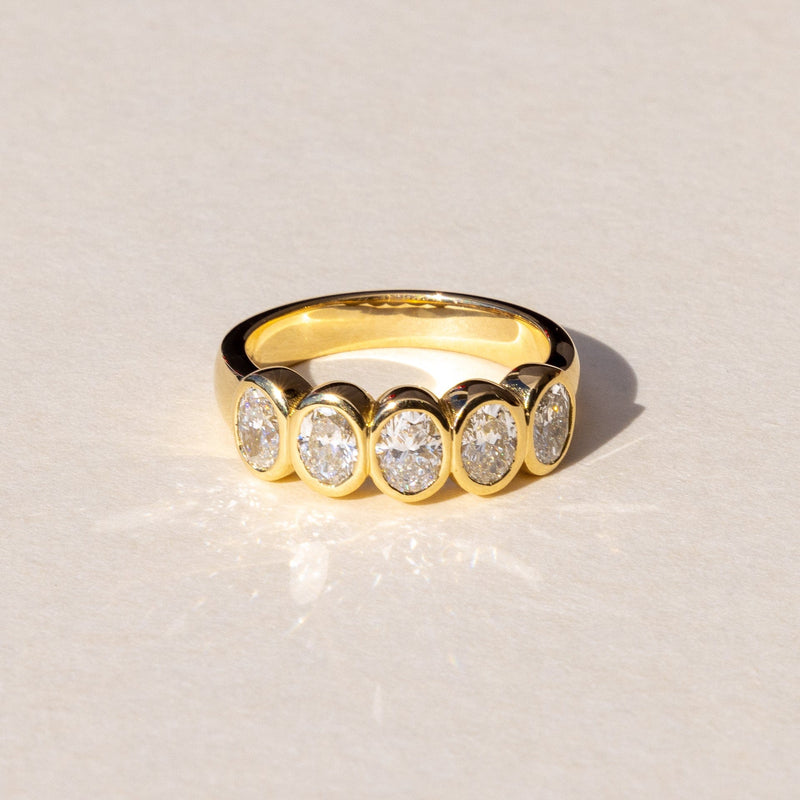 shiny half Diamond Eternity Band handcrafted in our on-site workshop in Auckland NZ