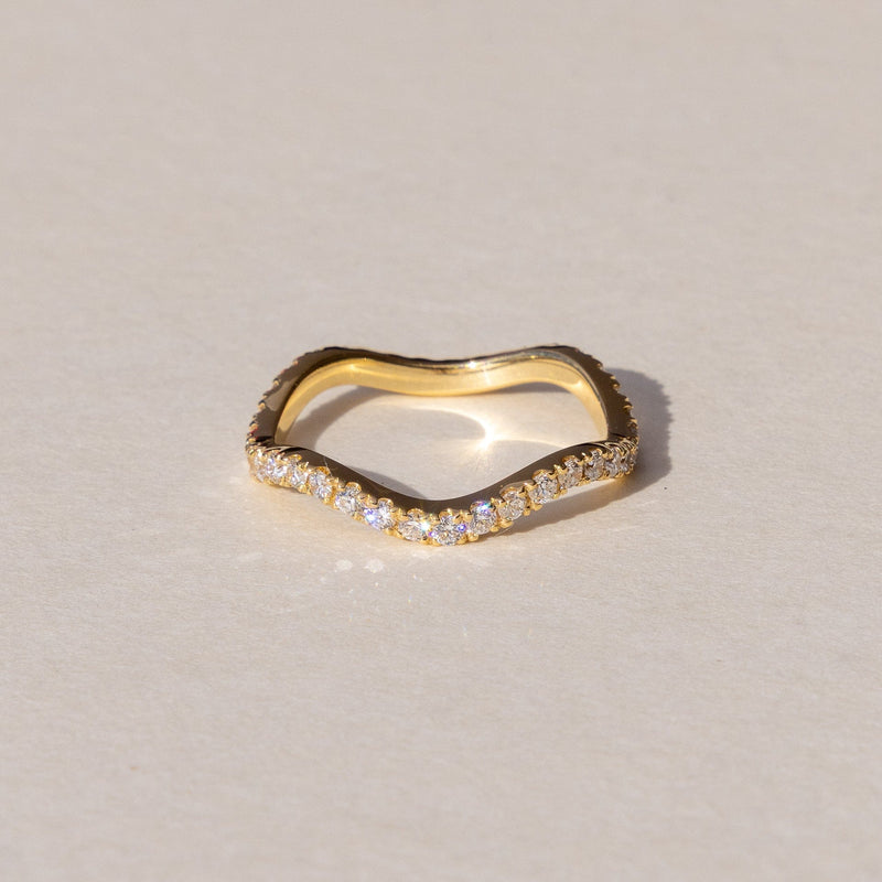 Wave design Gold and Diamond eternity ring