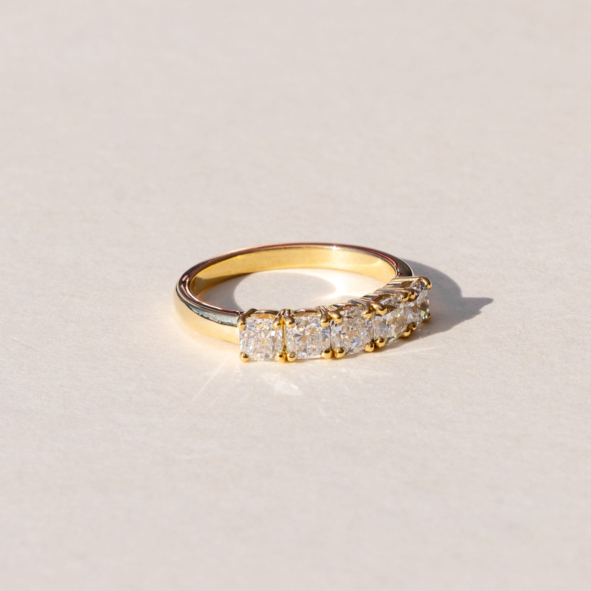 Half Diamond Eternity Band in 18ct Yellow Gold