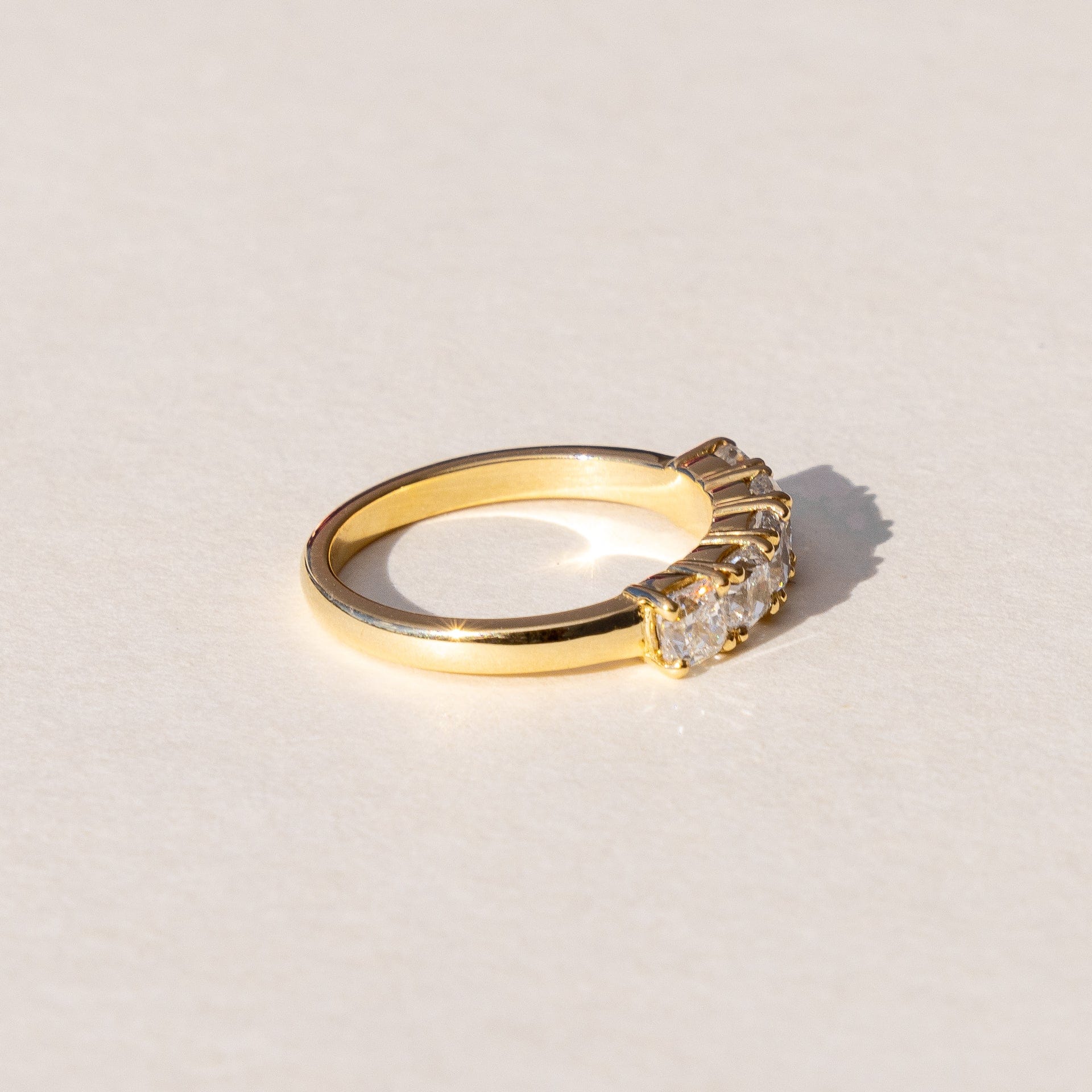 Bespoke Half Diamond Eternity Band in 18ct Yellow Gold