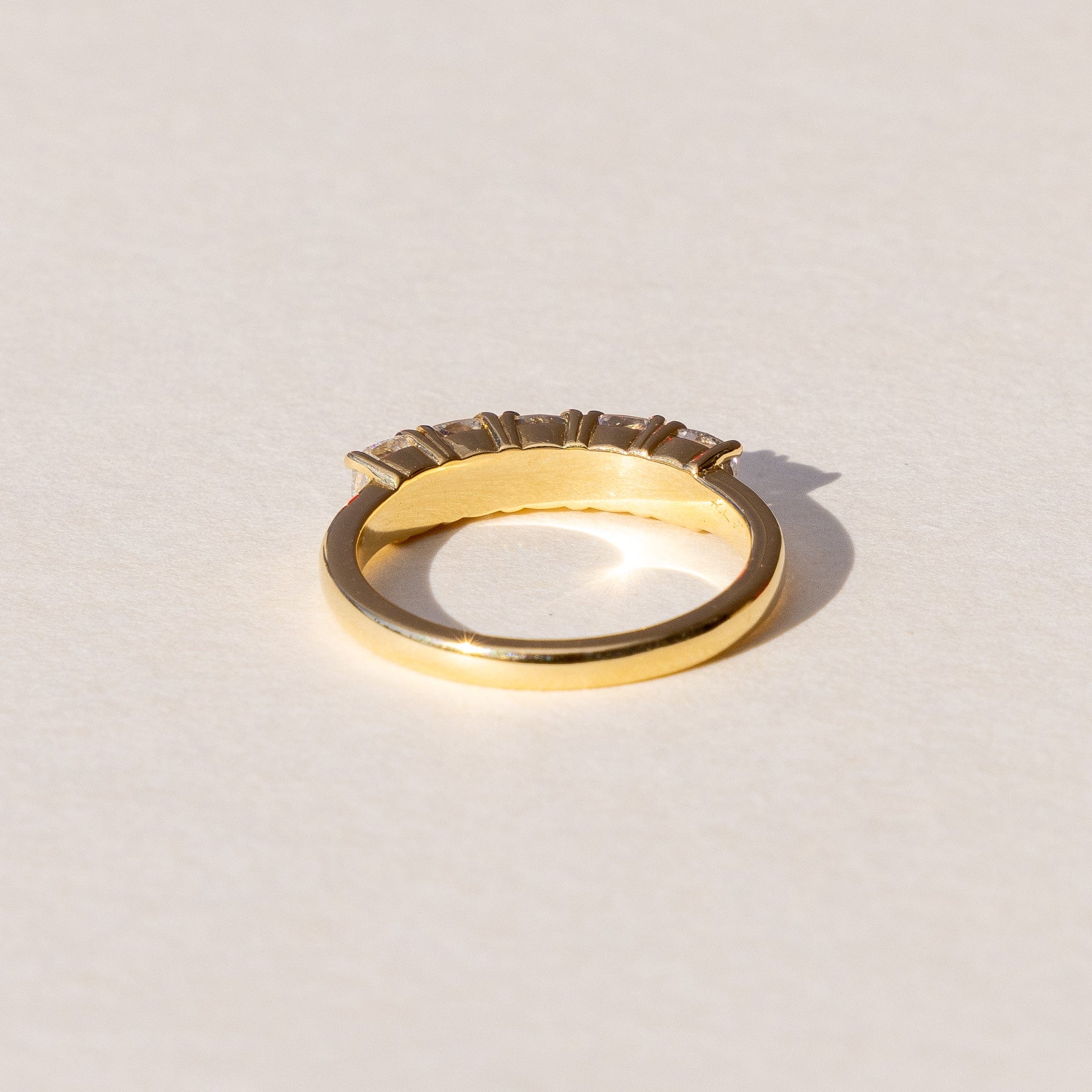 Bespoke Half Diamond Eternity Band in 18ct Yellow Gold