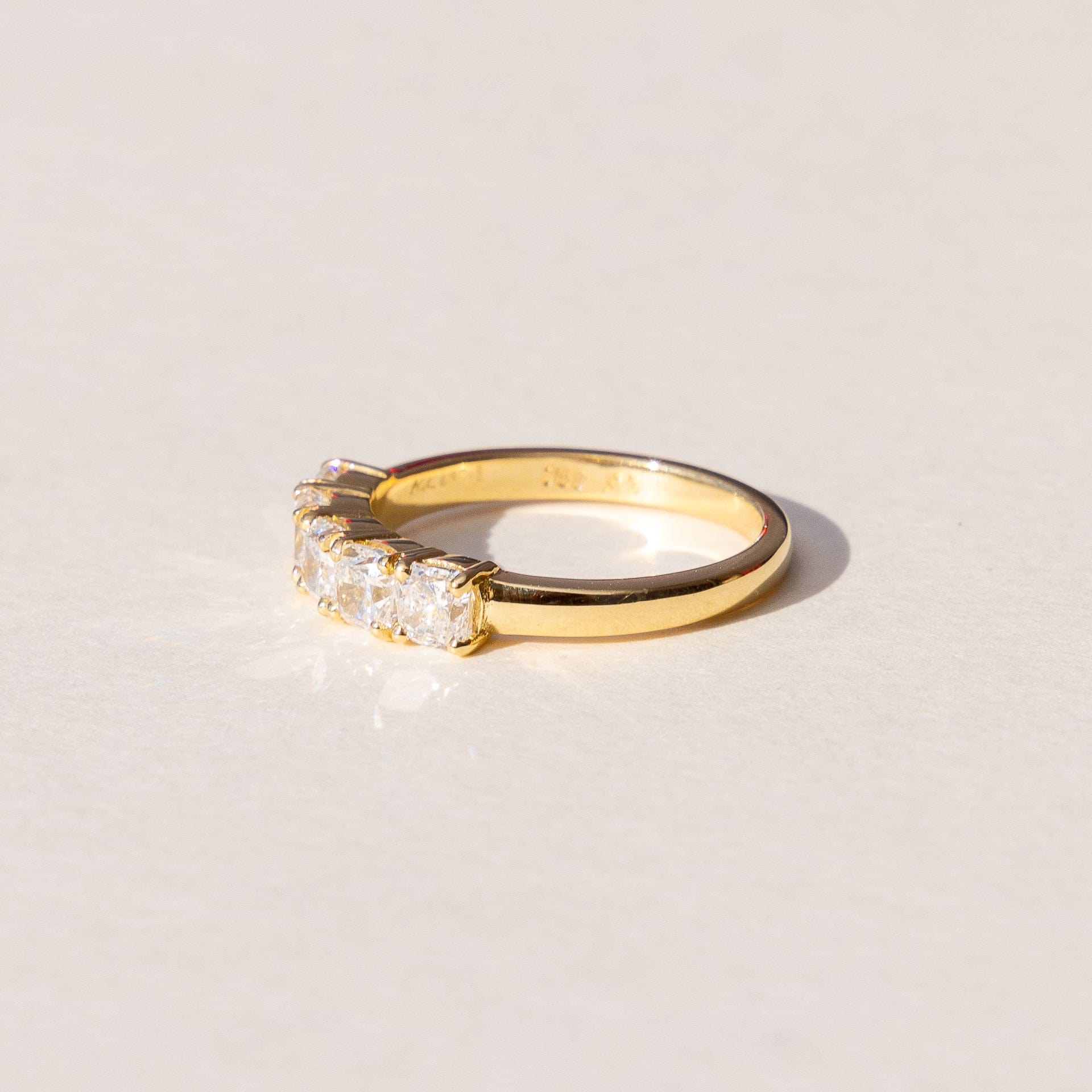 Custom Made Half Diamond Eternity Band in 18ct Yellow Gold