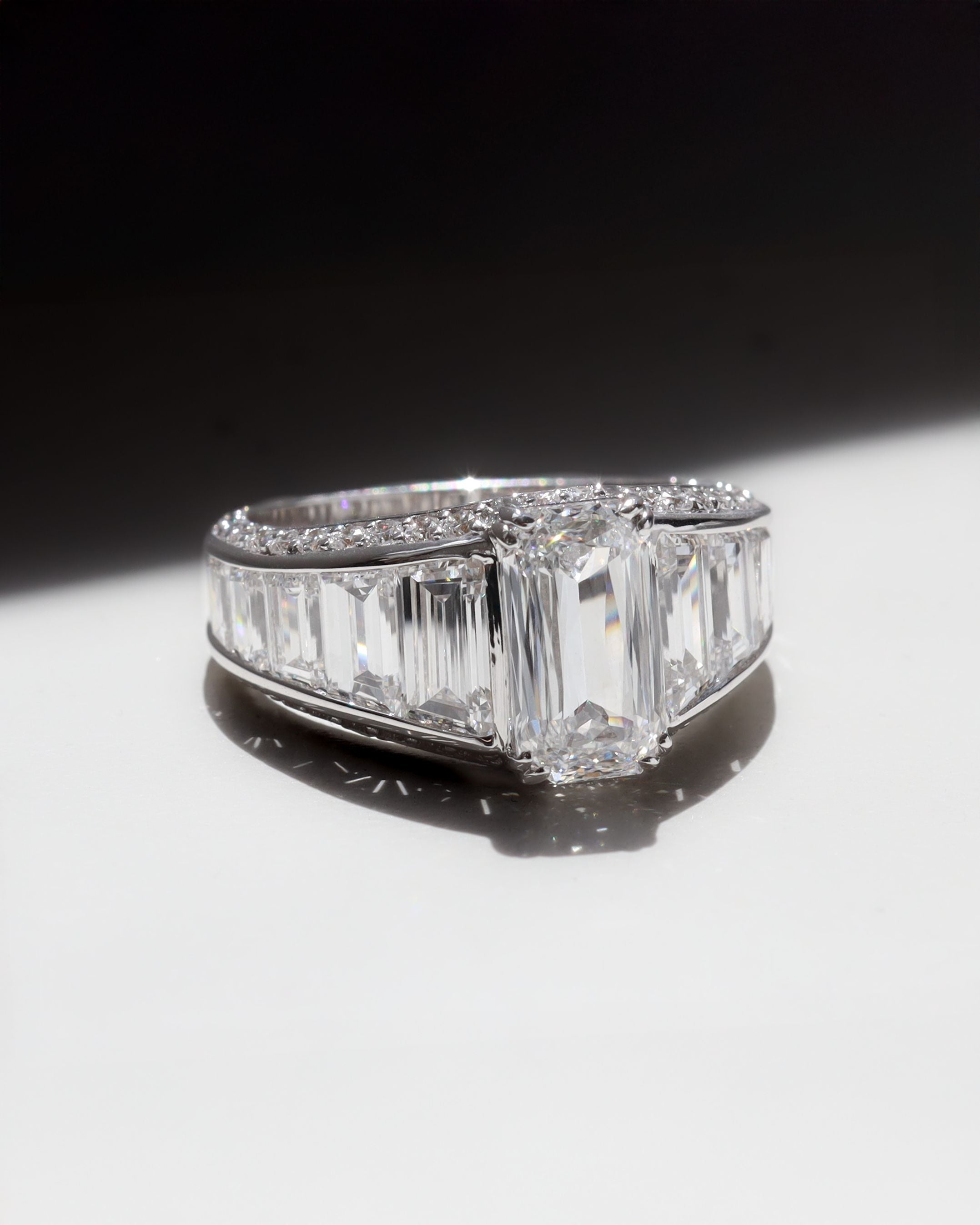 diamond engagement ring, handmade in Auckland New Zealand by award winning team of jewellers and designers. 