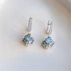 Mina Princess Cut Diamond Drop Earrings