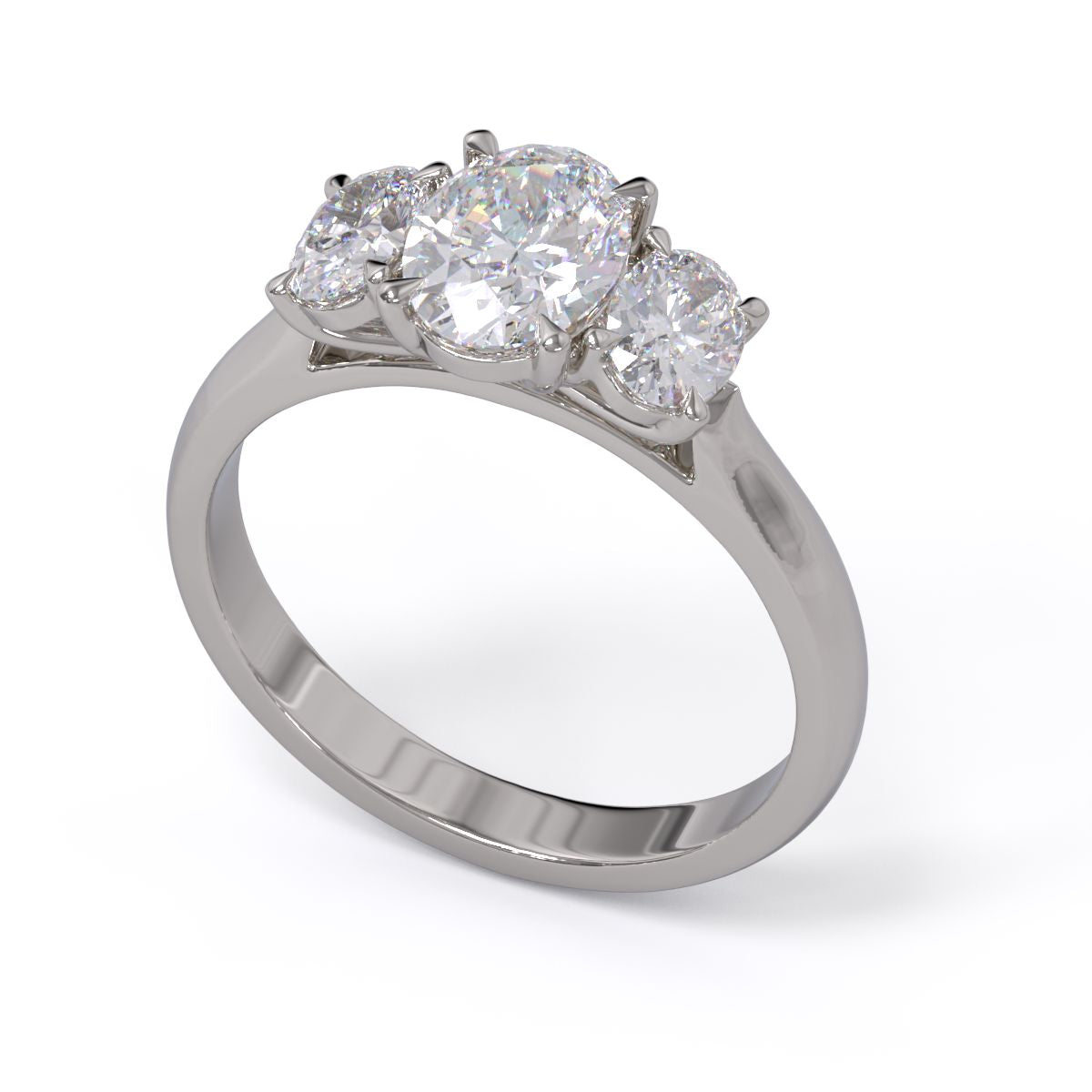 Ava Three Stone Diamond Ring