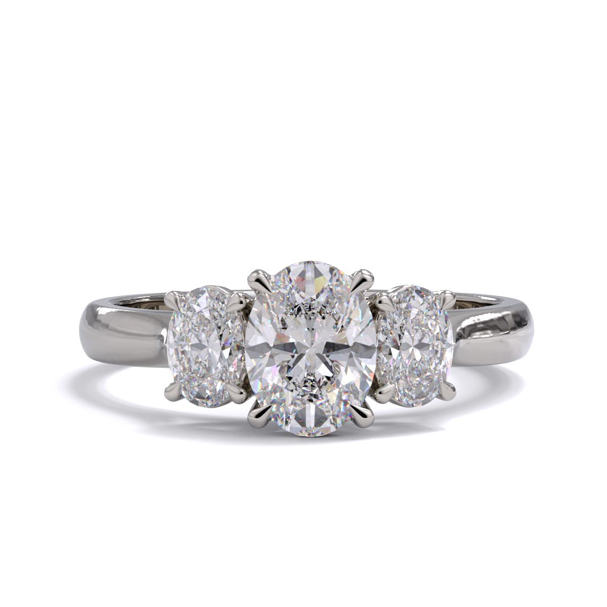 Ava Three Stone Diamond Ring