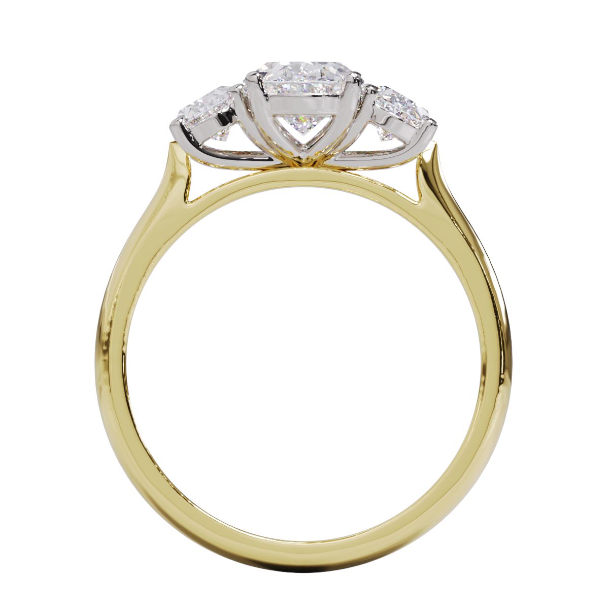 Ava Three Stone Diamond Ring