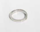 Platinum wedding band with 3 rows of pavé diamonds 