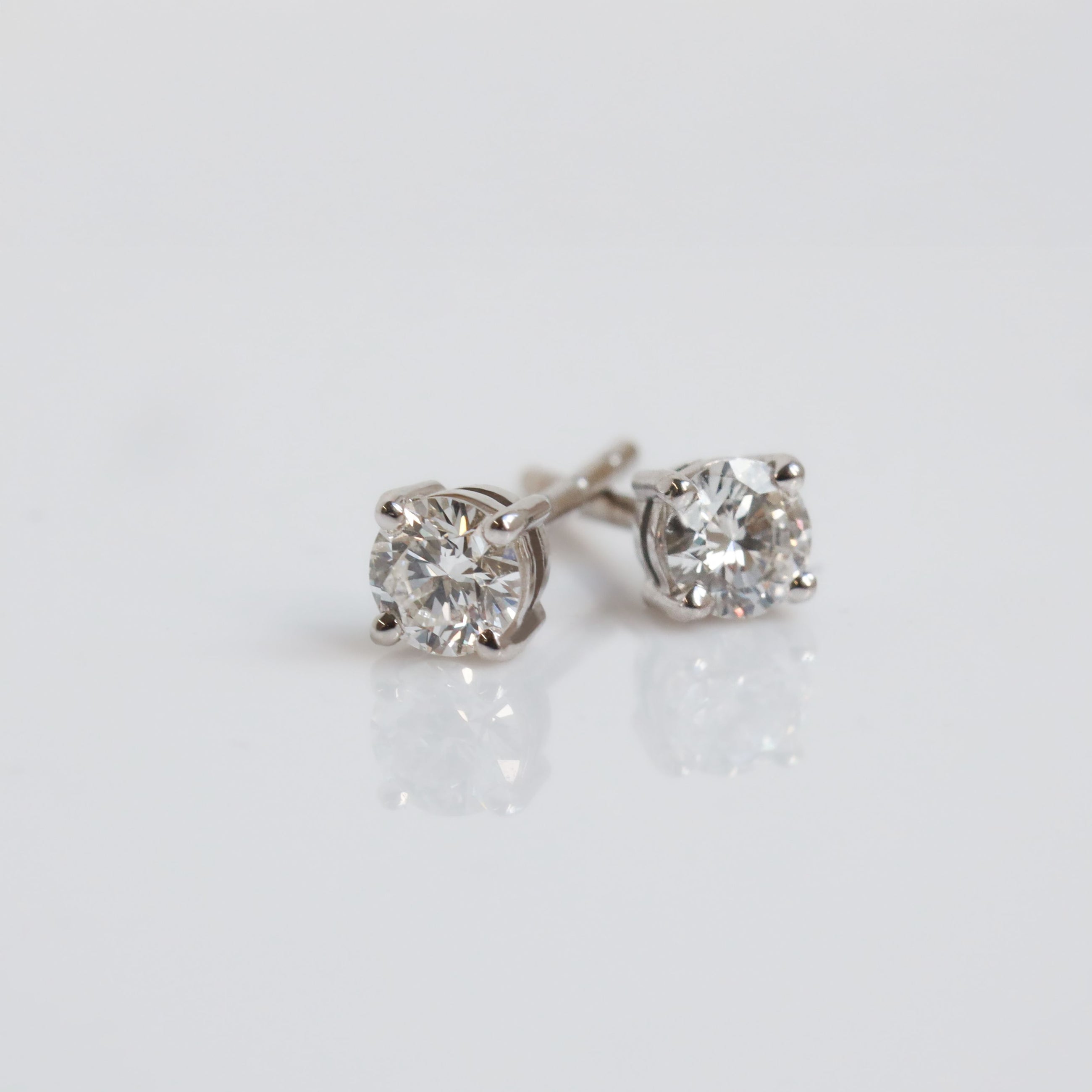 0.50 TCW Ivy Diamond Stud Earrings White Gold