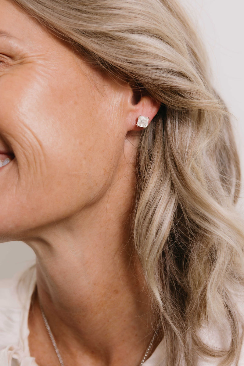 4.10 TCW Lennon Diamond Stud Earrings White Gold