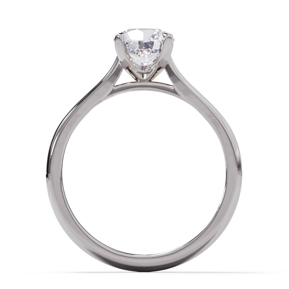 Diamond ring on a white background