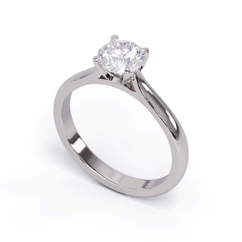 Diamond ring on a white background