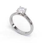 Diamond ring on a white background