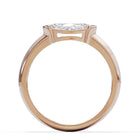 Handmade Rose Gold marquise east west ring. Made to order and made in-house by our master jeweller and master diamond setter.