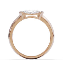 Handmade Rose Gold marquise east west ring. Made to order and made in-house by our master jeweller and master diamond setter.