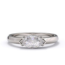platinum or white gold marquise diamond ring. 