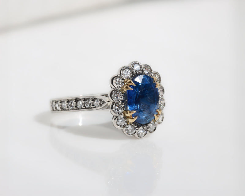 Marcie Sapphire Halo Ring