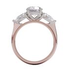 Three Stone Diamond Ring in Rose Gold