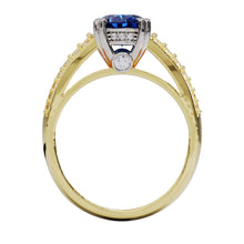 Rafaella Sapphire and Diamond Engagement Ring