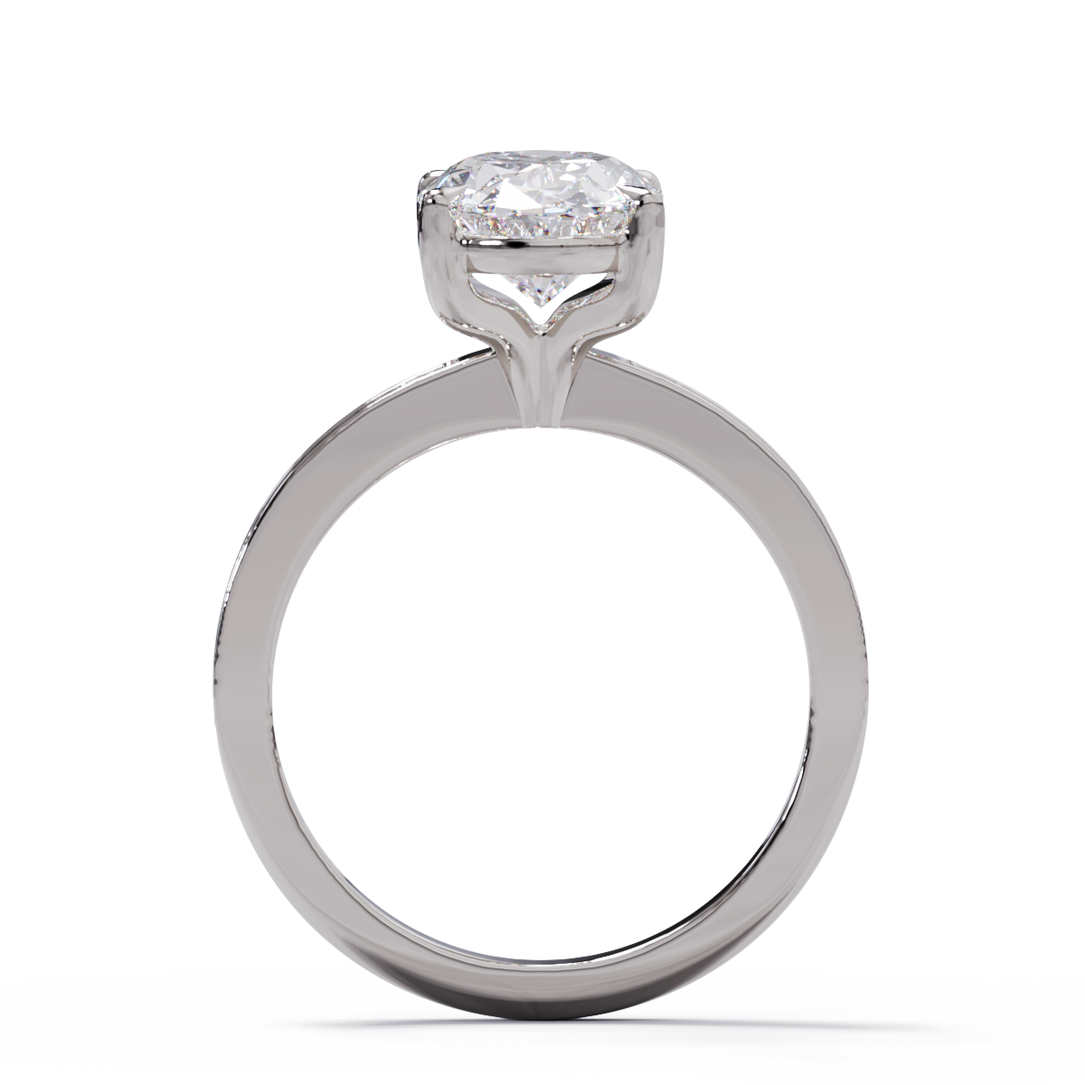 Diamond ring with a white background