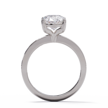 Diamond ring with a white background