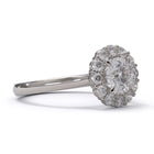 white gold or platinum round diamond ring 