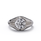 Large diamond signet ring in a CAD design