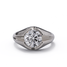 Large diamond signet ring in a CAD design