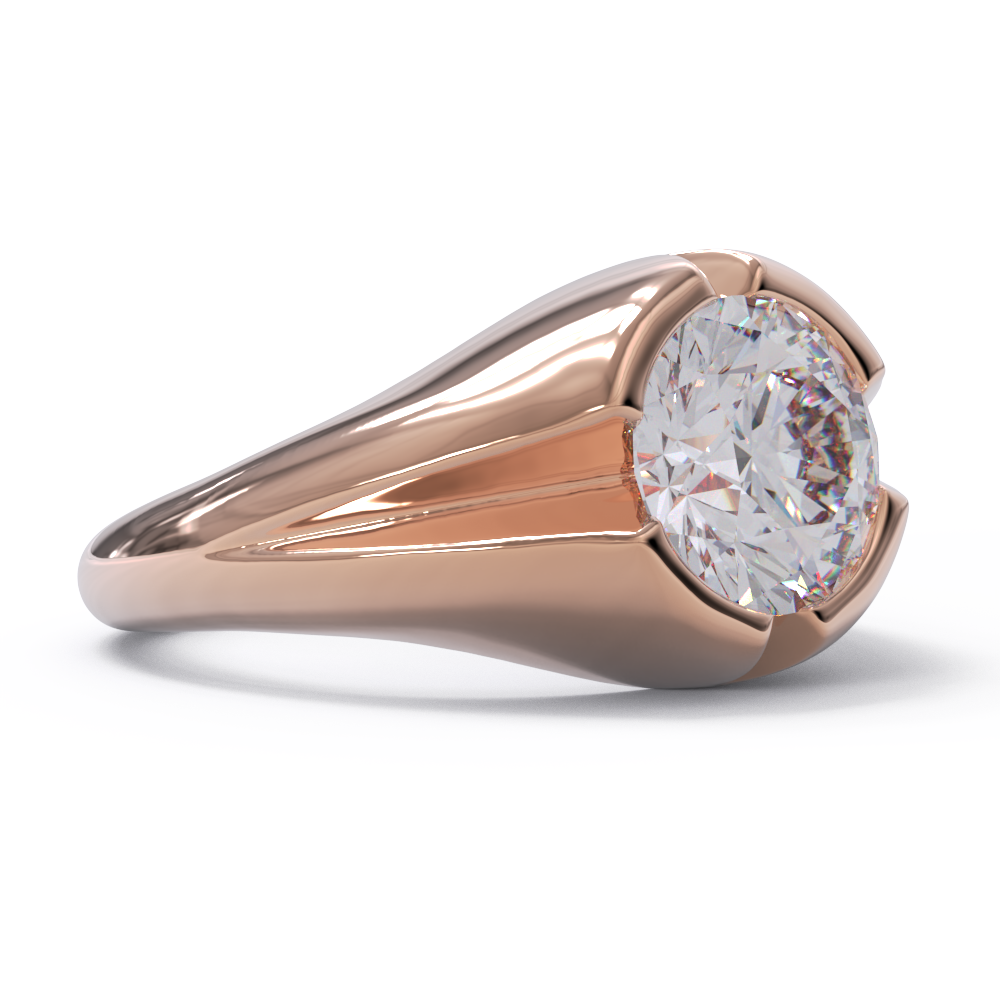 CAD design of rose gold diamond singet ring