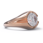 CAD design of rose gold diamond singet ring