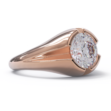 CAD design of rose gold diamond singet ring