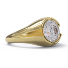 CAD design of yellow gold diamond signet ring 