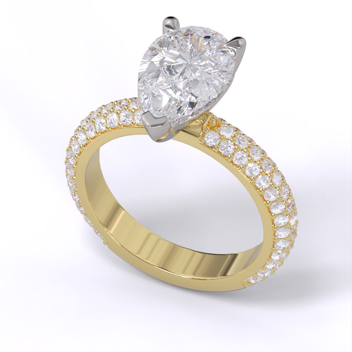 Elizabeth Pear Diamond Pavé