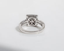 White gold ring with diamonds on a white background. Handmade in Auckland, New Zealand by NZ's best jewellers 
