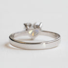 18ct white gold diamond ring from behind. 