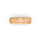 Brushed rose-gold wedding ring, by Meaden Master Jewellers. Award-winning team of Jewellers, based in Auckland, New Zealand.