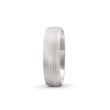 Brushed finish platinum or white-gold wedding ring, by Meaden Master Jewellers. Award-winning team of Jewellers, based in Auckland, New Zealand.