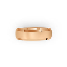 Rose-gold men's wedding ring with a brushed finish on a white background. By Meaden Master Jewellers. Award-winning team of Jewellers, based in Auckland, New Zealand.